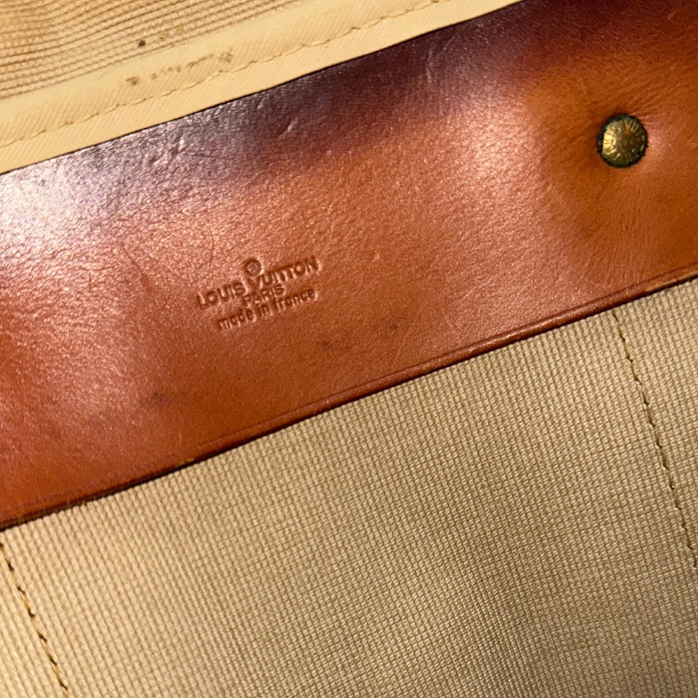 Louis Vuitton Brown Monogram suitcase with Leather Trim - Picture 16 of 16